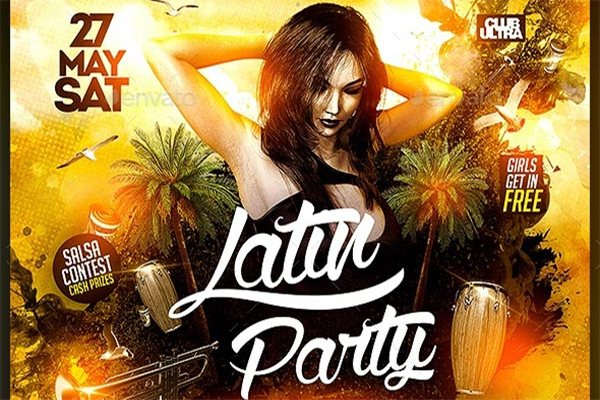 Free Latin Party Flyer Templates | Free Photoshop Templates